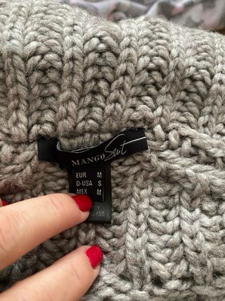 Cárdigan Oversize Lana Mango T M