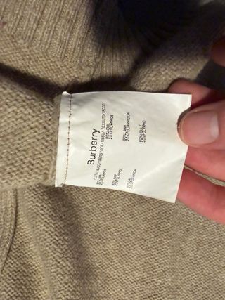 Chaqueta Burberry Lana Beige Cremallera