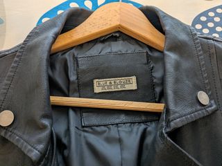 Chaqueta Cuero Negra BLUE & BLOUZE Talla XXL