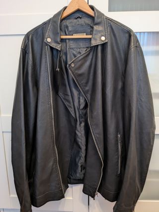 Chaqueta Cuero Negra BLUE & BLOUZE Talla XXL