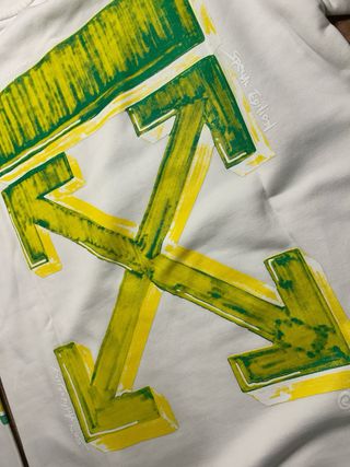 Felpa Off-White Bianca e Verde