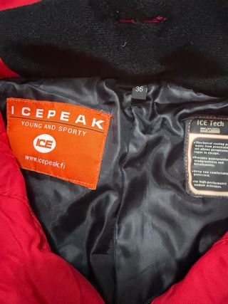 Traje de esquí Icepeak mujer blanco y rojo
