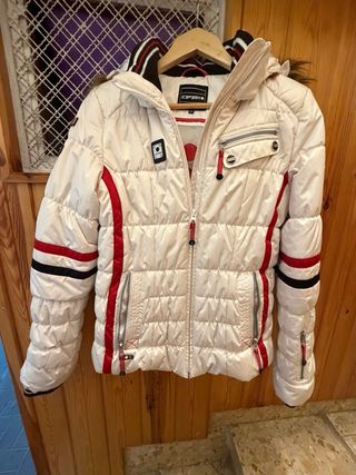 Traje de esquí Icepeak mujer blanco y rojo