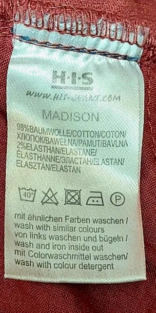 Pantalones de pana rojos