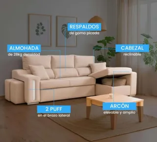 SOFA CHAISE LONGUE CHESLONG NUEVO OFERTA ❗✅