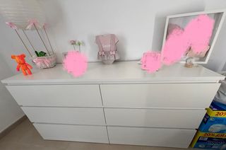 Cómoda Malm Ikea 6 cajones blanca