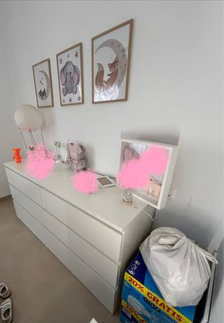 Cómoda Malm Ikea 6 cajones blanca