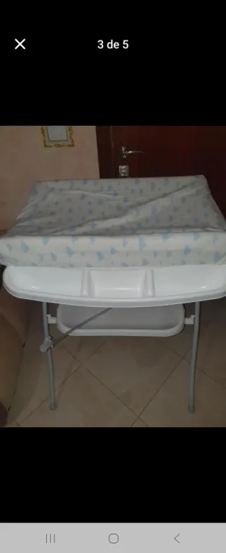 Bañera para bebé con cambiador