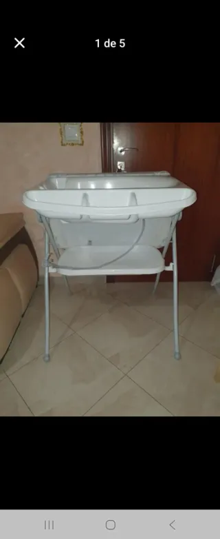 Bañera para bebé con cambiador