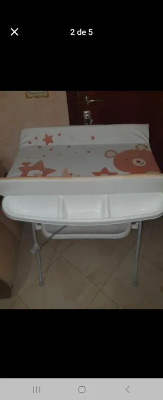 Bañera para bebé con cambiador