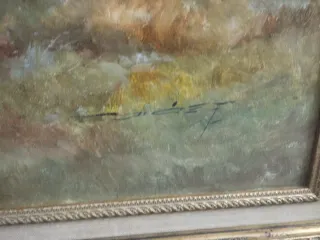 Cuadro decorativo y marco madera tallada antigua