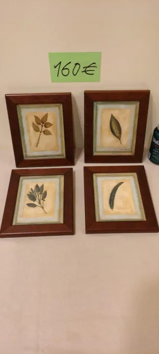 4 Cuadros Decorativos Hojas