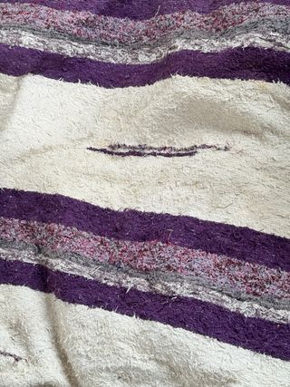 Manta Jarapa Beige y Morado