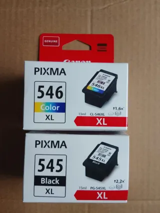 Tintas Canon PIXMA 545 XL y 546 XL