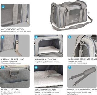 Transportín para Perros Bolsa, Bolsa Transporte Tr