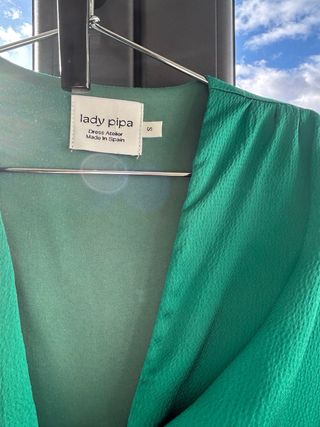 Vestido Lady Pipa verde fiesta cóctel invitada