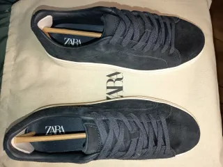 Zapatillas Zara Piel Talla 42 Gris SOLO EFECTIVO