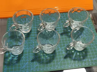 Sei tazzine in vetro Bormioli Rocco