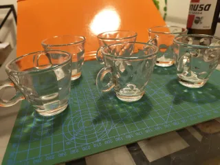 Sei tazzine in vetro Bormioli Rocco