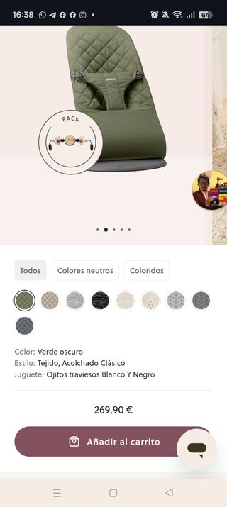 Hamaca BabyBjorn gris