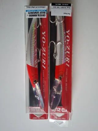 2 señuelos pesca Yo-Zuri Crystal Minnow