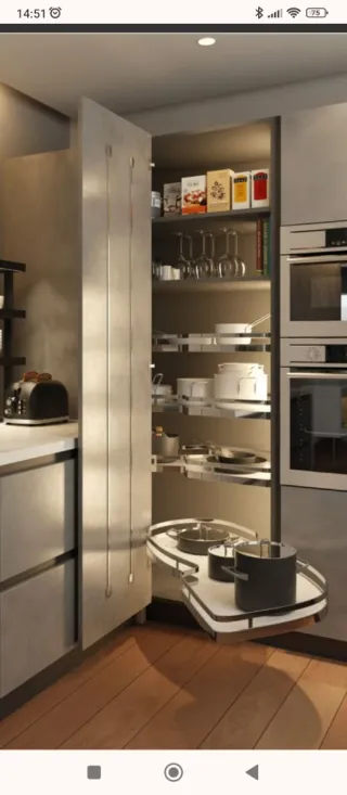 Mueble cocina Leicht 4 bandejas extraíbles