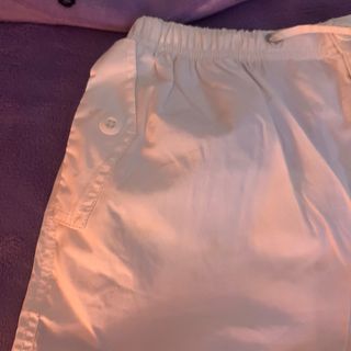Pantalón ancho blanco cargo
