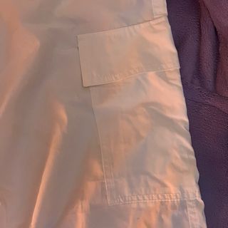 Pantalón ancho blanco cargo