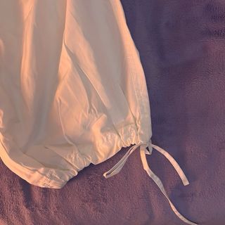 Pantalón ancho blanco cargo