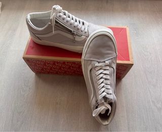 Zapatillas Vans Piel Cremallera Gris