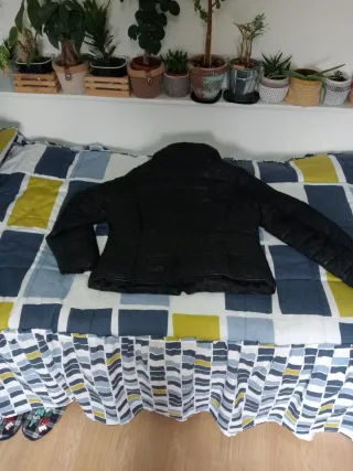 Cazadora bomber negra mujer