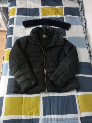 Cazadora bomber negra mujer