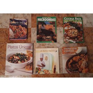 Lote 6 libros de cocina, gastronomía