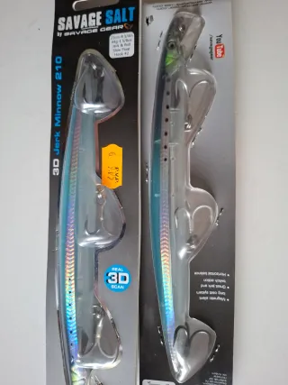 2 señuelos pesca Savage Gear 3D Jerk Minnow