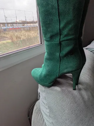 Botas altas piel tacón plataforma