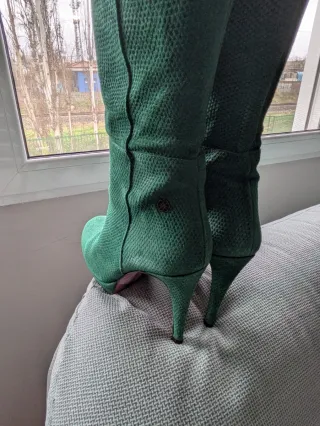 Botas altas piel tacón plataforma