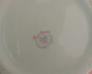 Jarrón tibor de porcelana azul y dorado