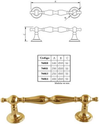 Imex El Zorro 76012 - Manillón torneado (latón bri