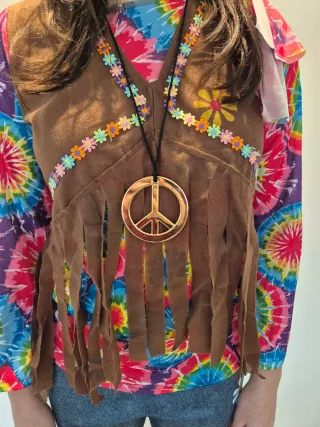 Disfraz Hippie Multicolor Talla Única