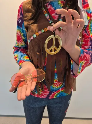 Disfraz Hippie Multicolor Talla Única