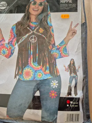 Disfraz Hippie Multicolor Talla Única