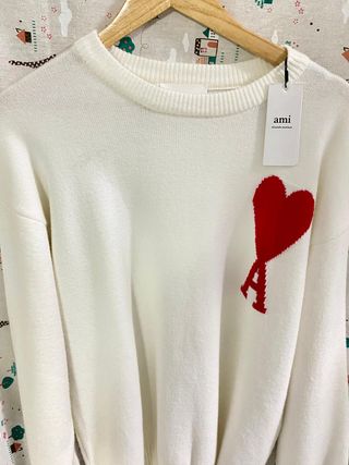 Jersey AMI Paris Corazón Blanco