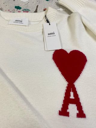 Jersey AMI Paris Corazón Blanco