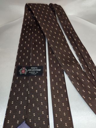 ANNI '80 - Cravatta uomo marrone Made in Italy