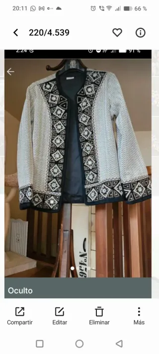 Chaqueta tipo étnica de la firma M&M moda