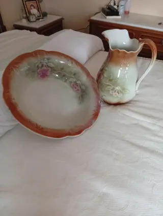 Palangana y jarra vintage floral