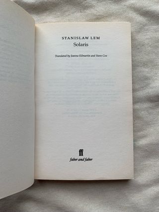 Libro en inglés: Solaris.