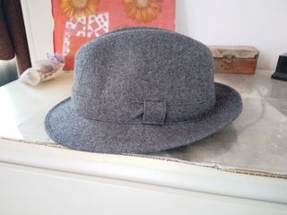 Cappello James Dillon Grigio lana vintage fedora