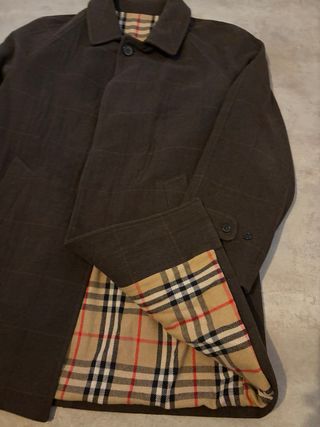 Abrigo Largo Burberry Lana Novacheck Interior