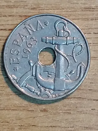 Moneda 50 cts níquel España 1963 *64